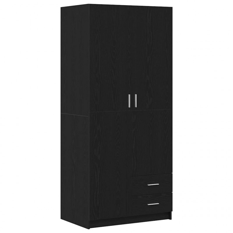 Garderoba Czarny Dąb 80 x 52 x 180 cm Materiał drewnopochodny