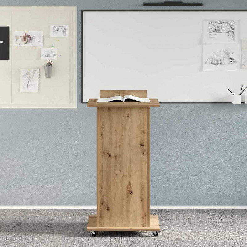Podium z szufladą z półką Dąb rzemieślniczy 55 x 55 x 107 cm