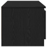 Szafka RTV Czarny Dąb 140x40x36 cm Drewno klejone