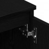 Szafka RTV Czarny Dąb 140x40x36 cm Drewno klejone