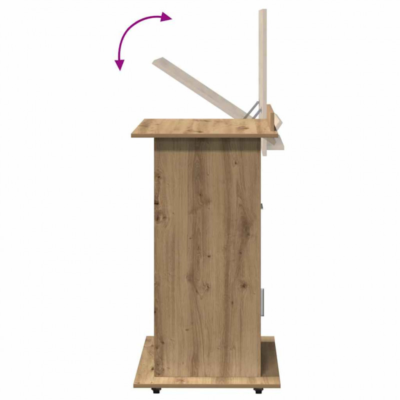 Podium z szufladą z półką Dąb rzemieślniczy 55 x 55 x 107 cm