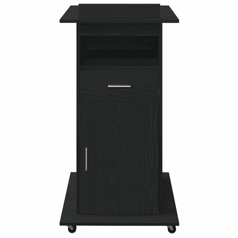 Podium Czarny Dąb 55 x 55 x 107 cm Materiał drewnopochodny