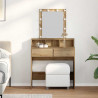 Toaletka dąb artisan 80 x 41 x 144.5 cm Materiał drewnopochodny