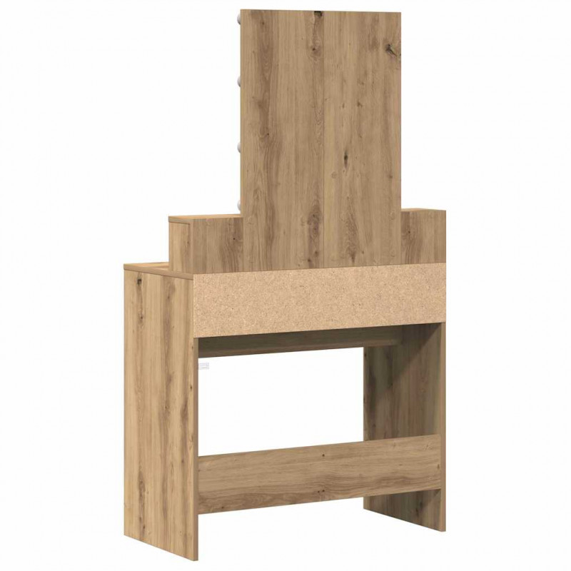 Toaletka dąb artisan 80 x 41 x 144.5 cm Materiał drewnopochodny