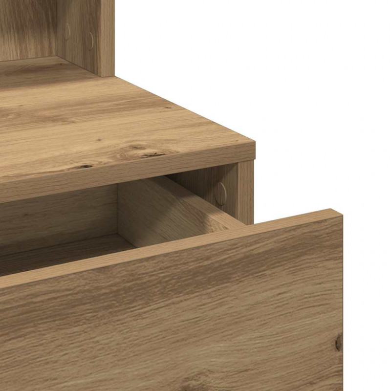 Toaletka dąb artisan 80 x 41 x 144.5 cm Materiał drewnopochodny