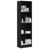 Regał biblioteczny Czarny Dąb 40x24x143 cm Drewno klejone