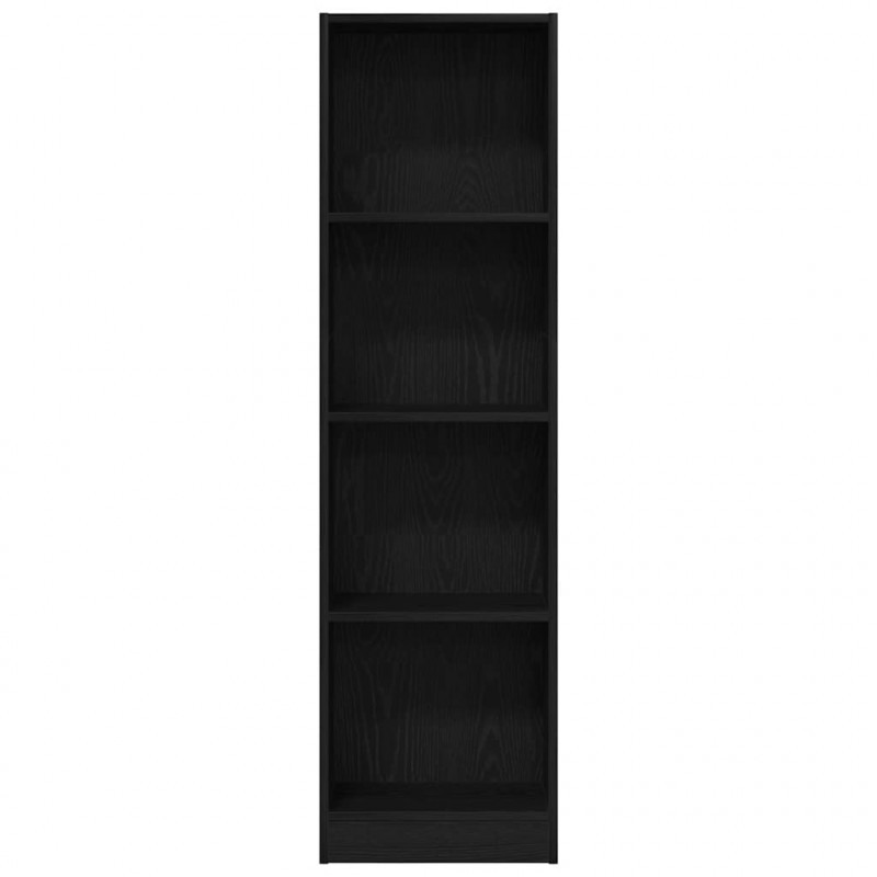 Regał biblioteczny Czarny Dąb 40x24x143 cm Drewno klejone