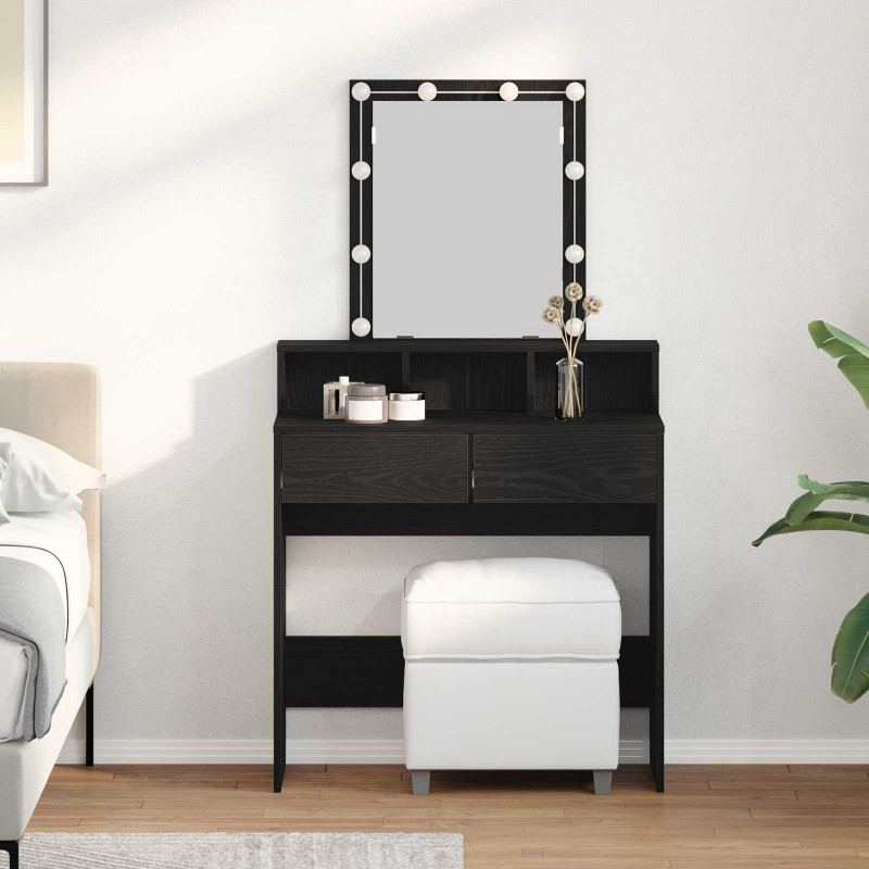 Toaletka Czarny dąb 80 x 41 x 144.5 cm Materiał drewnopochodny