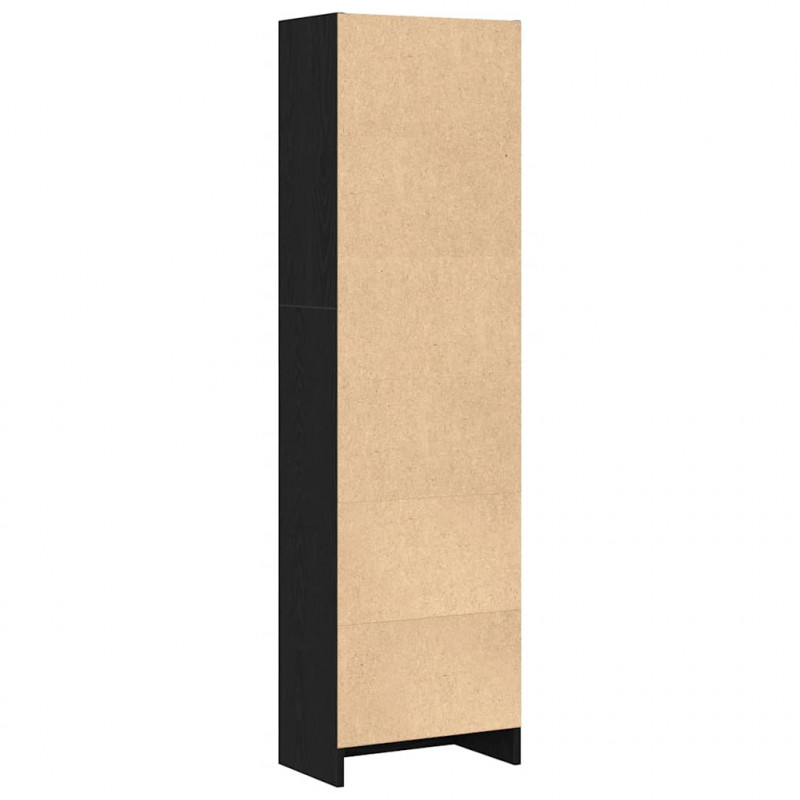 Regał biblioteczny Czarny Dąb 40x24x143 cm Drewno klejone