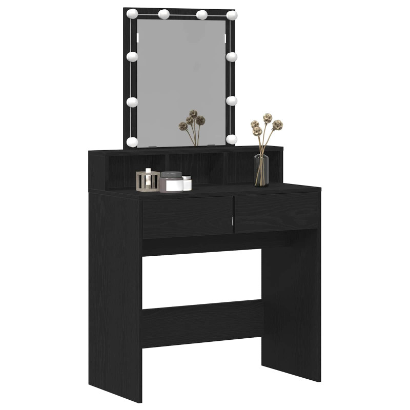 Toaletka Czarny dąb 80 x 41 x 144.5 cm Materiał drewnopochodny