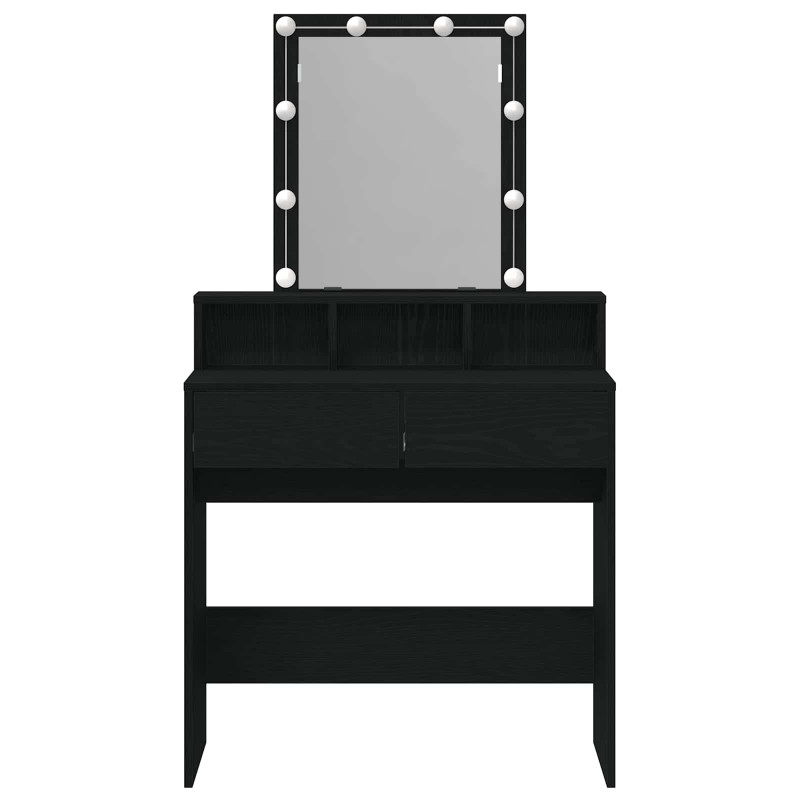 Toaletka Czarny dąb 80 x 41 x 144.5 cm Materiał drewnopochodny