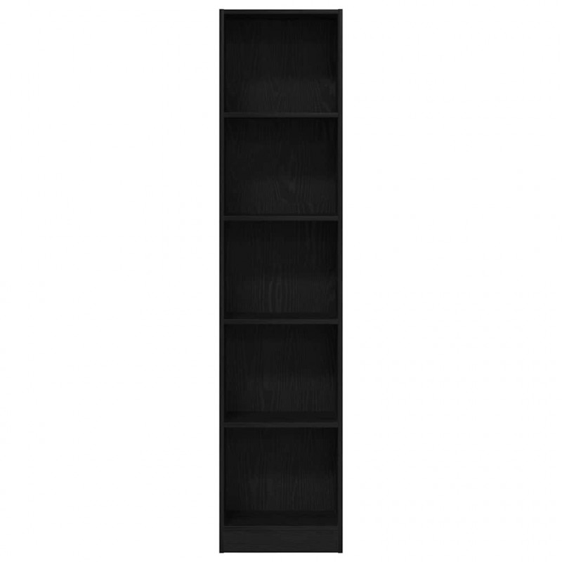 Regał biblioteczny Czarny Dąb 40x24x176 cm Drewno klejone