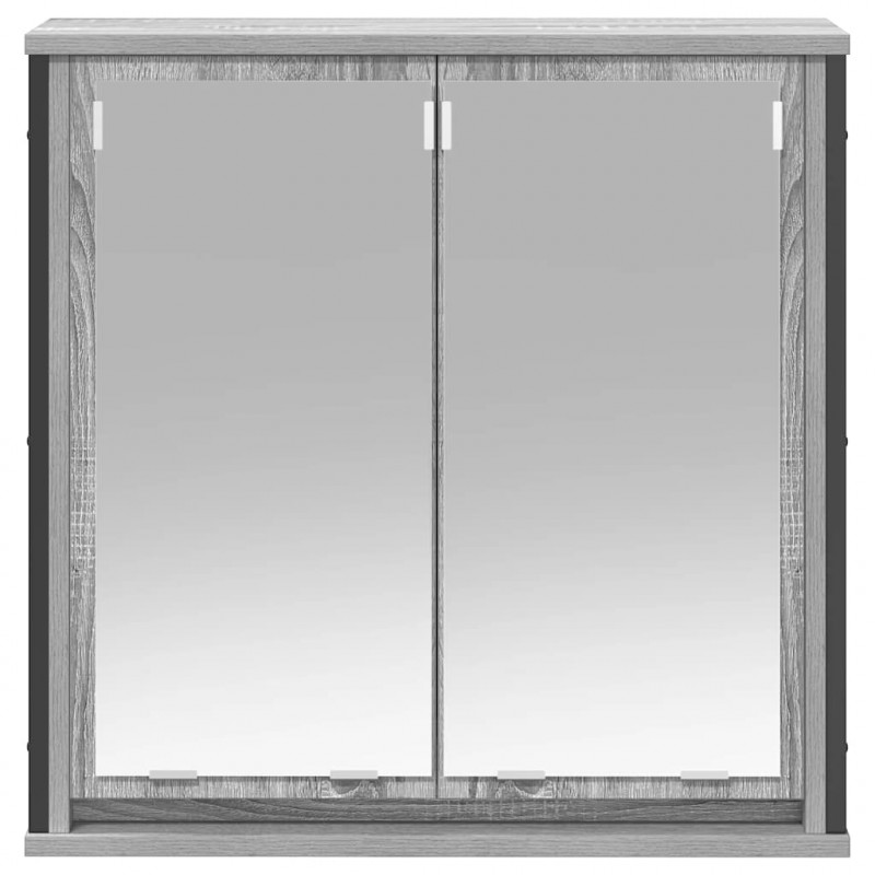 Szafka ścienna łazienkowa z lustrem szary dąb sonoma 60x21x60cm