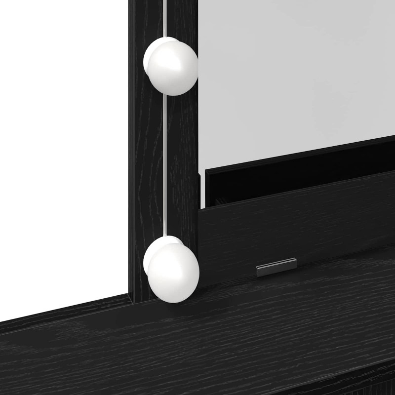 Toaletka Czarny dąb 80 x 41 x 144.5 cm Materiał drewnopochodny