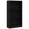 Regał biblioteczny Czarny Dąb 60x24x109 cm Drewno klejone