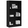 Regał biblioteczny Czarny Dąb 60x24x109 cm Drewno klejone