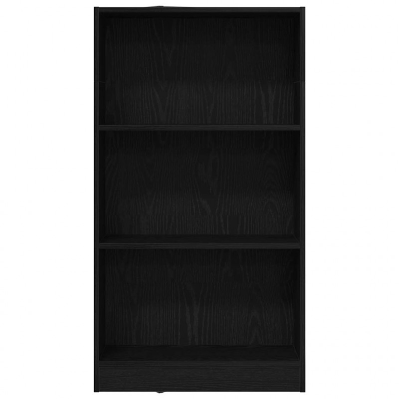 Regał biblioteczny Czarny Dąb 60x24x109 cm Drewno klejone