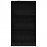 Regał biblioteczny Czarny Dąb 60x24x109 cm Drewno klejone