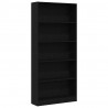 Regał biblioteczny Czarny Dąb 80x24x176 cm Drewno klejone