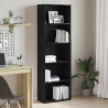 Regał biblioteczny Czarny Dąb 60x30x189 cm Drewno klejone