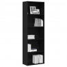 Regał biblioteczny Czarny Dąb 60x30x189 cm Drewno klejone
