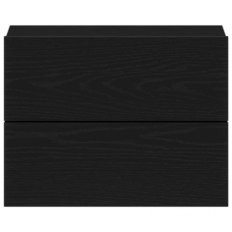 Szafka Nocna z szufladą 2 pcs Czarny Dąb 40 x 30 x 30 cm