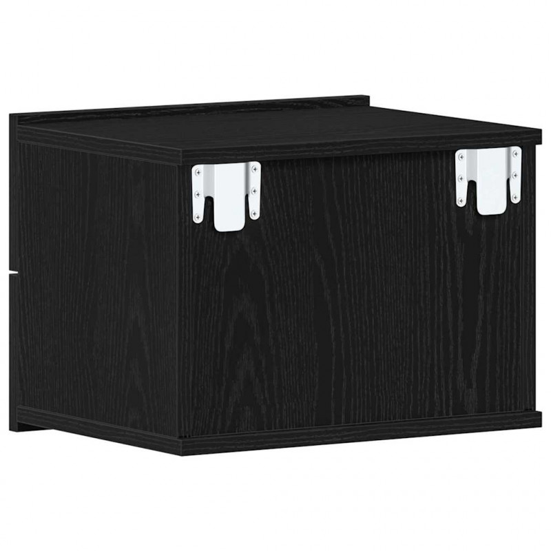 Szafka Nocna z szufladą 2 pcs Czarny Dąb 40 x 30 x 30 cm