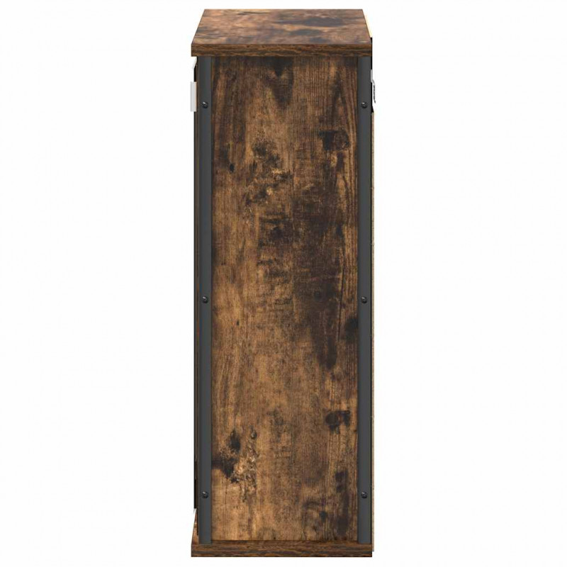 Szafka ścienna łazienkowa z lustrem, przydymiony dąb 50x21x60cm