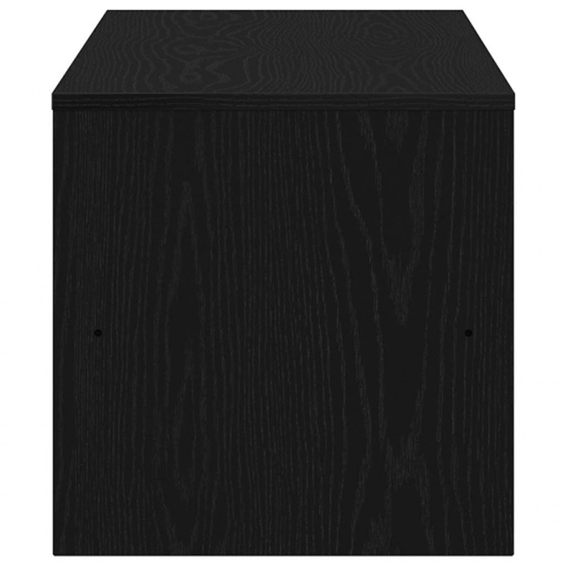 Szafka RTV Czarny Dąb 120x40x40 cm Drewno klejone