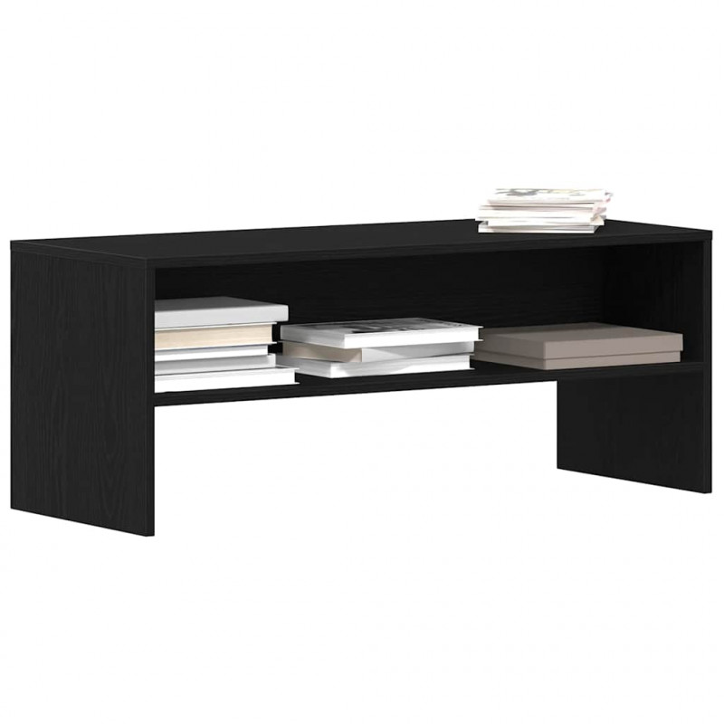 Szafka RTV Czarny Dąb 100x40x40 cm Drewno klejone