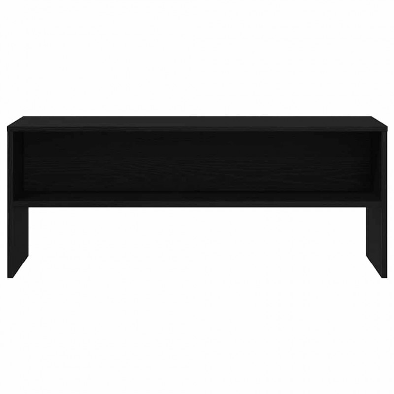 Szafka RTV Czarny Dąb 100x40x40 cm Drewno klejone