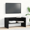 Szafka RTV Czarny Dąb 80x40x40 cm Drewno klejone