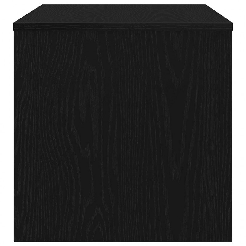 Szafka RTV Czarny Dąb 80x40x40 cm Drewno klejone