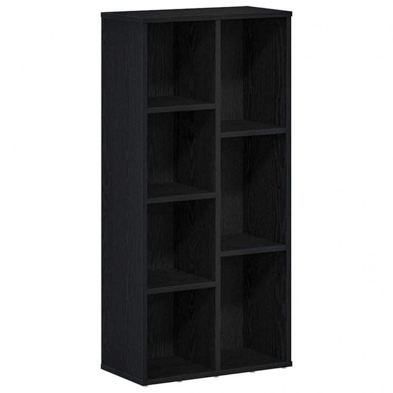Regał biblioteczny, czarny dąb, 50x25x104 cm