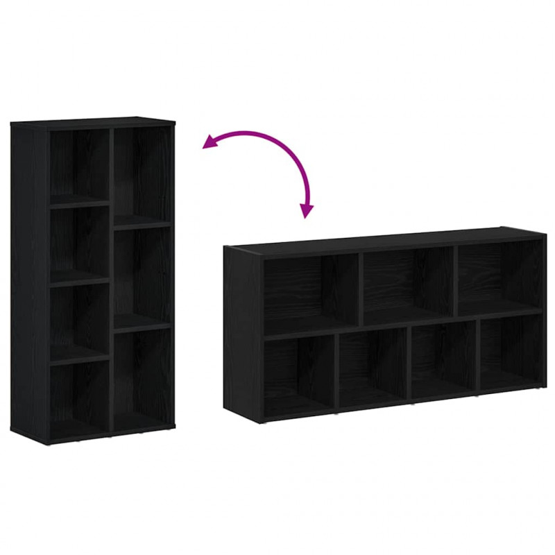 Regał biblioteczny, czarny dąb, 50x25x104 cm