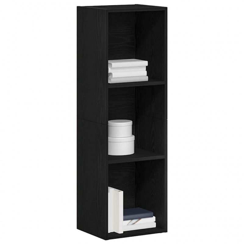 Regał biblioteczny Czarny Dąb 36x30x114 cm Drewno klejone