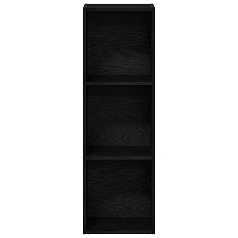 Regał biblioteczny Czarny Dąb 36x30x114 cm Drewno klejone