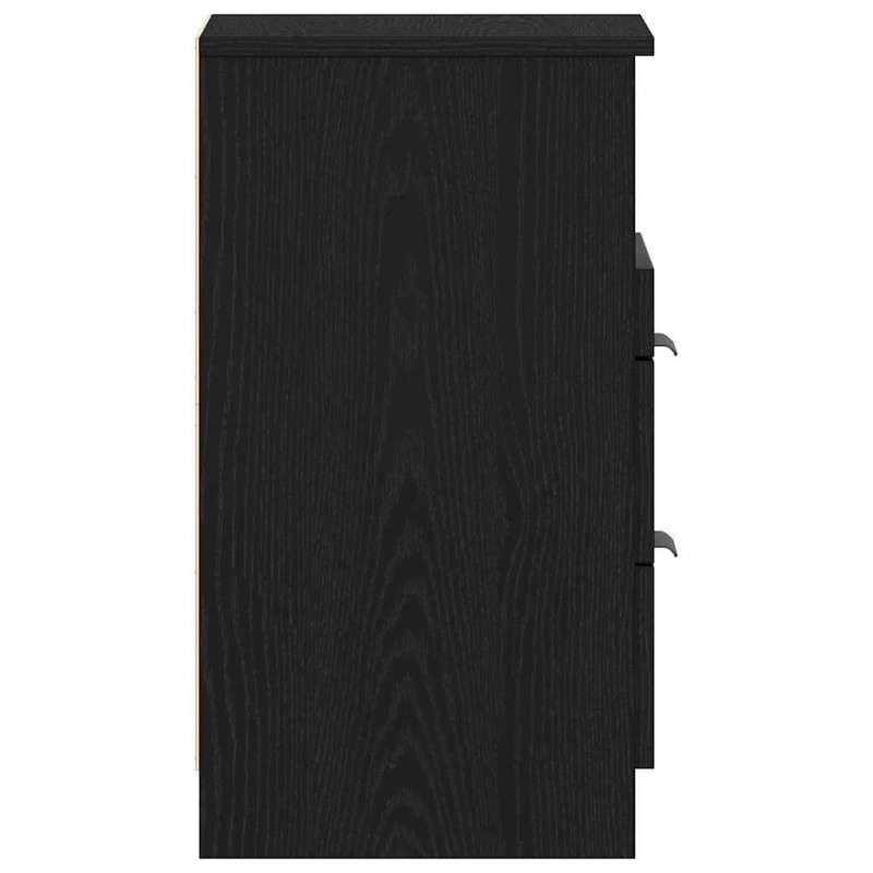 Szafka Nocna z szufladą 2 pcs Czarny Dąb 40 x 35 x 65 cm
