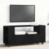 Szafka pod TV z kółkami, czarny dąb, 102x34,5x43 cm