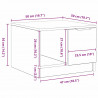 Stolik kawowy with Drawer Czarny dąb 50 x 50 x 36 cm