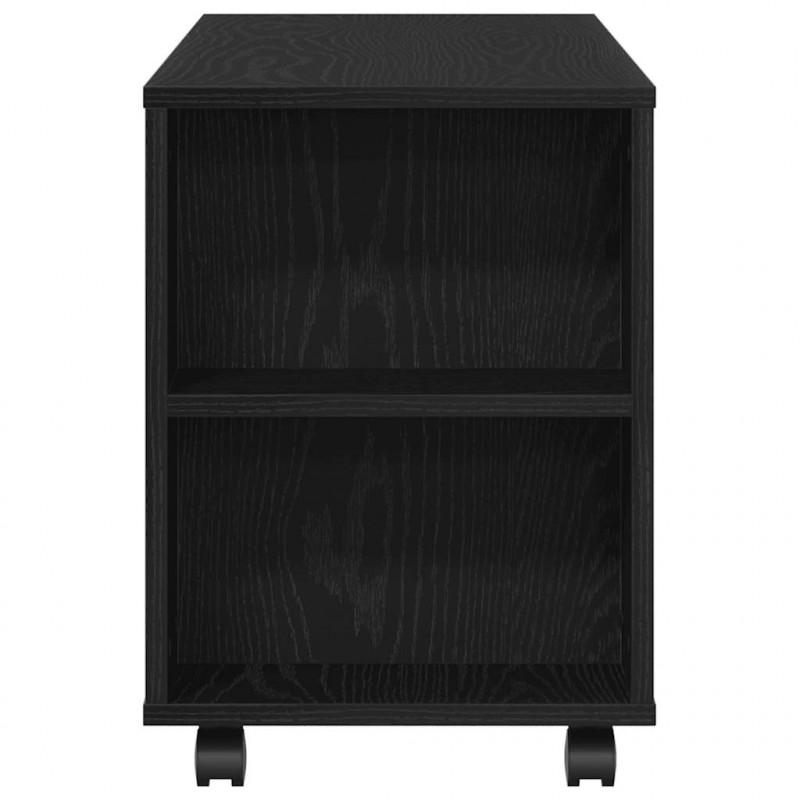 Szafka pod TV z kółkami, czarny dąb, 102x34,5x43 cm