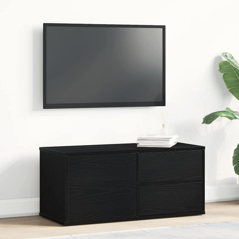 Szafka pod telewizor z szufladą Czarny Dąb 80 x 34 x 36 cm