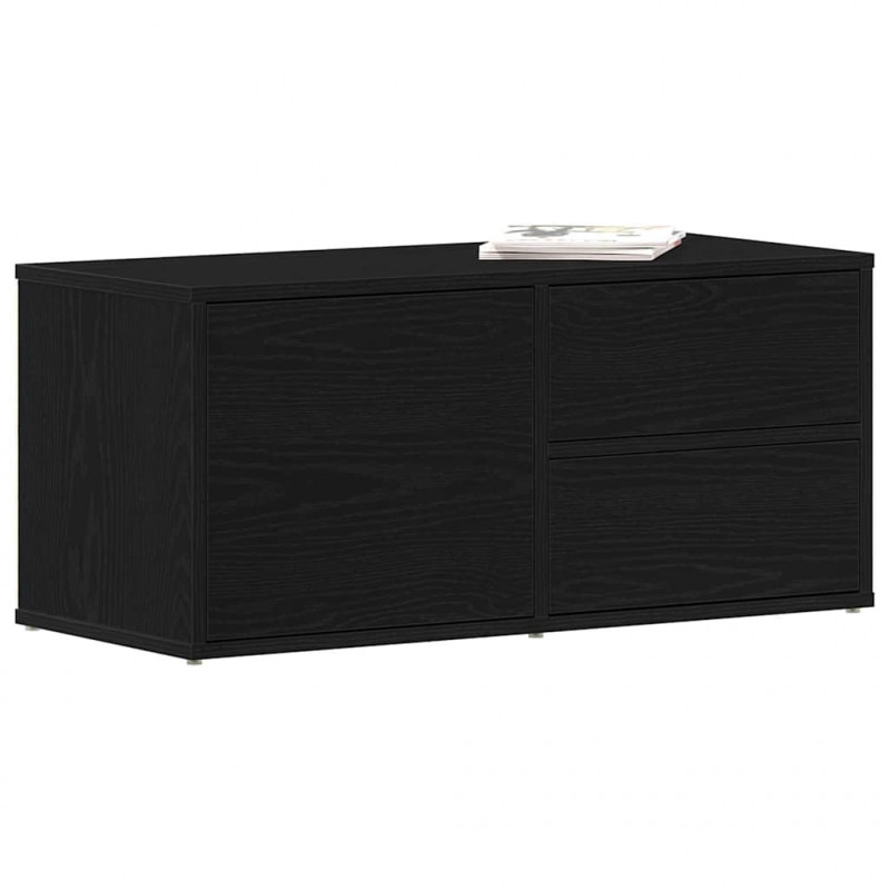 Szafka pod telewizor z szufladą Czarny Dąb 80 x 34 x 36 cm
