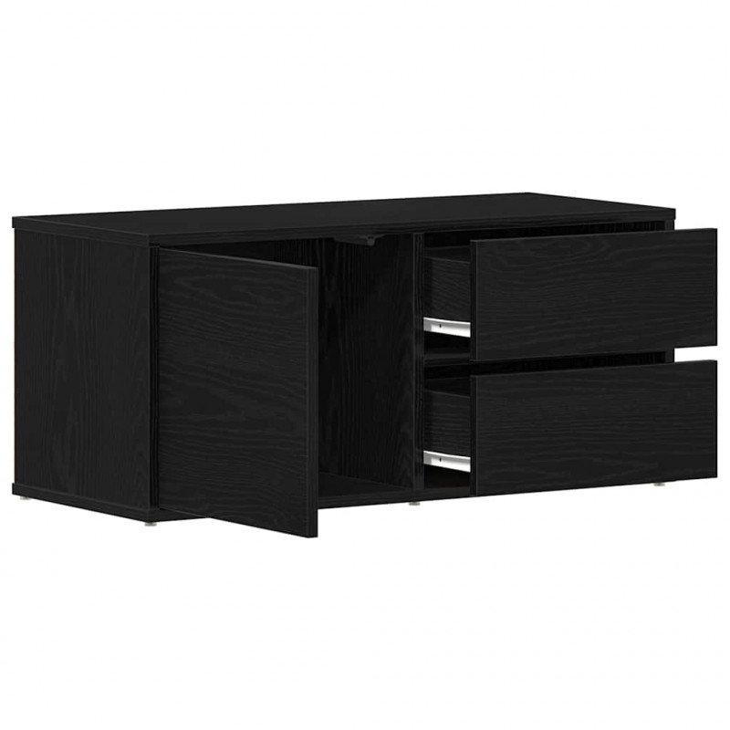 Szafka pod telewizor z szufladą Czarny Dąb 80 x 34 x 36 cm