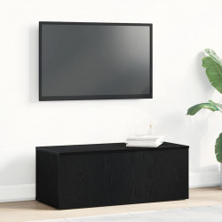Szafka pod telewizor z szufladą Czarny Dąb 80x34x30 cm