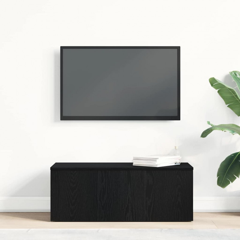 Szafka pod telewizor z szufladą Czarny Dąb 80x34x30 cm