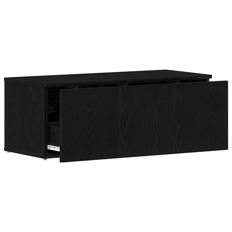 Szafka pod telewizor z szufladą Czarny Dąb 80x34x30 cm