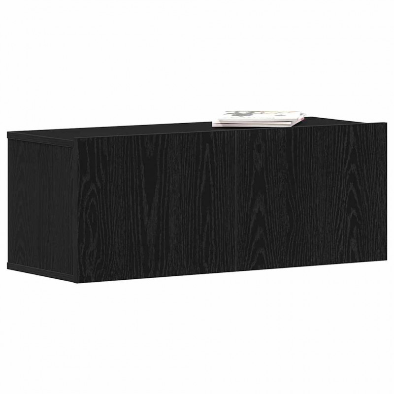 Szafka pod telewizor Czarny Dąb 80 x 30 x 30 cm