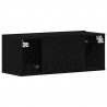Szafka pod telewizor Czarny Dąb 80 x 30 x 30 cm