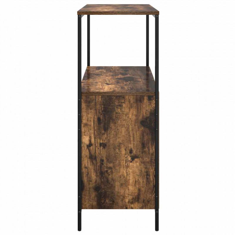 Szafka łazienkowa z półkami, przydymiony dąb, 76,5x35x95 cm
